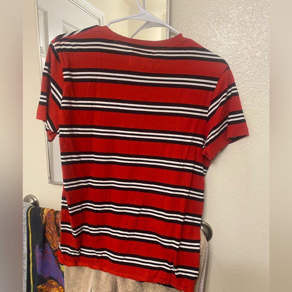 Red and striped Guess shirt